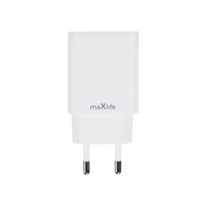 Ładowarka sieciowa Maxlife PD QC MXTC-13-20AC 1xUSB-C 1xUSB 20W biała (PL)