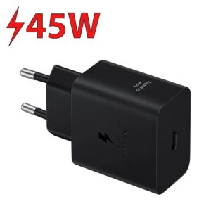 Ładowarka sieciowa oryginalna SAMSUNG EP-T4511 45W USB-C Czarna + kabel (1.8m)